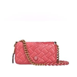NWT Kurt Geiger London Quilted Leather Wallet on a Chain